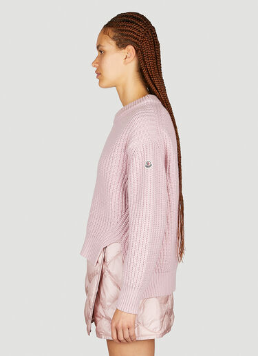 Wool Knit Sweater Moncler Wool Knit Sweater Pink mon0254044