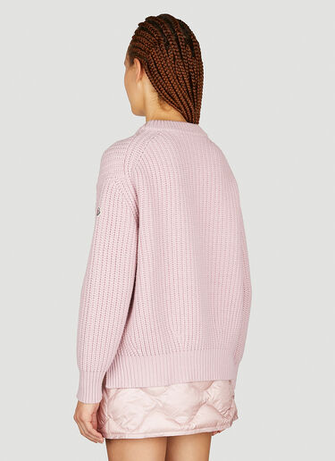 Wool Knit Sweater Moncler Wool Knit Sweater Pink mon0254044