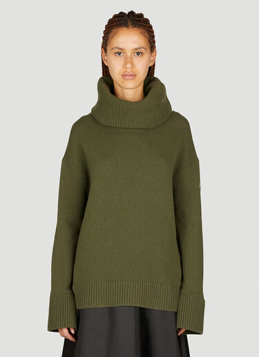 Wool Polo Neck Sweater Moncler Wool Polo Neck Sweater Green mon0254045