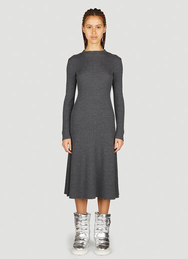 Long Sleeve Knit Dress Moncler Long Sleeve Knit Dress Grey mon0254048