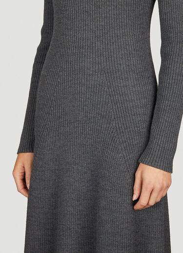 Long Sleeve Knit Dress Moncler Long Sleeve Knit Dress Grey mon0254048