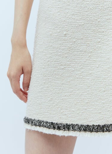 Tweed Mini Skirt Moncler Tweed Mini Skirt White mon0255027