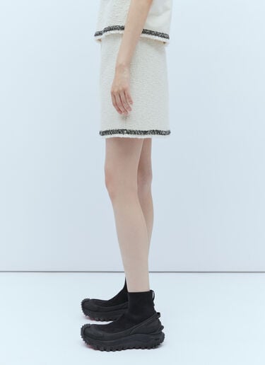 Tweed Mini Skirt Moncler Tweed Mini Skirt White mon0255027