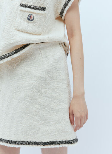 Tweed Mini Skirt Moncler Tweed Mini Skirt White mon0255027