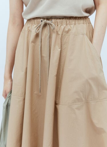 Poplin Midi Skirt Moncler Poplin Midi Skirt Beige mon0256017