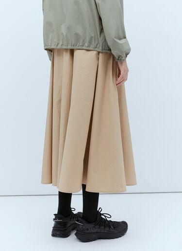 Moncler Poplin Midi Skirt Beige mon0256017