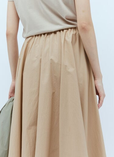 Moncler Poplin Midi Skirt Beige mon0256017