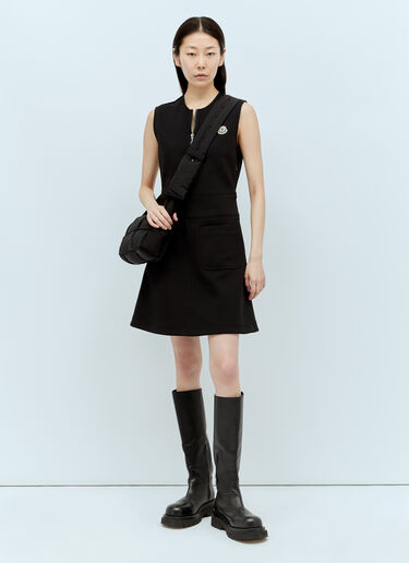 Moncler 로고 패치 미니 원피스 블랙 mon0256023
