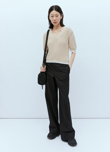 Short-Sleeve Sweater Moncler Short-Sleeve Sweater Beige mon0256028