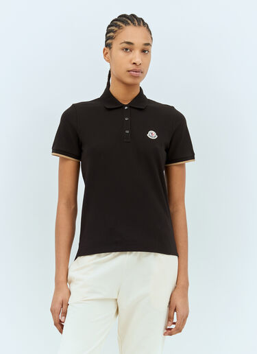 Logo Patch Polo Shirt Moncler Logo Patch Polo Shirt Black mon0259026