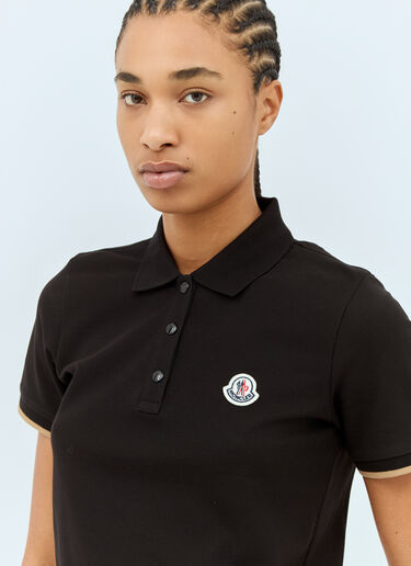 Logo Patch Polo Shirt Moncler Logo Patch Polo Shirt Black mon0259026