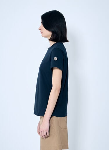 Logo Motif T-Shirt Moncler Logo Motif T-Shirt Navy mon0259028