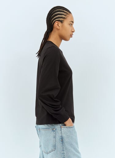 Moncler Logo Patch Long-Sleeve T-Shirt Black mon0259029
