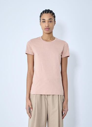 Logo Motif T-Shirt Moncler Logo Motif T-Shirt Pink mon0260027