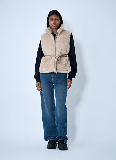 Joui Teddy Down Vest Moncler Joui Teddy Down Vest Ivory mon0261023