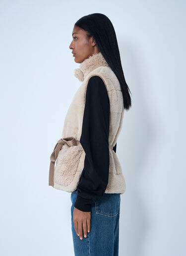 Joui Teddy Down Vest Moncler Joui Teddy Down Vest Ivory mon0261023