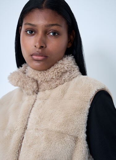 Joui Teddy Down Vest Moncler Joui Teddy Down Vest Ivory mon0261023