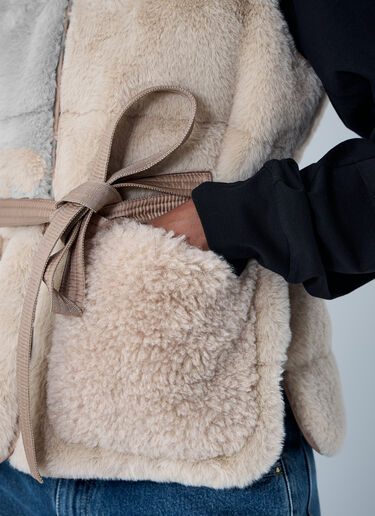 Joui Teddy Down Vest Moncler Joui Teddy Down Vest Ivory mon0261023