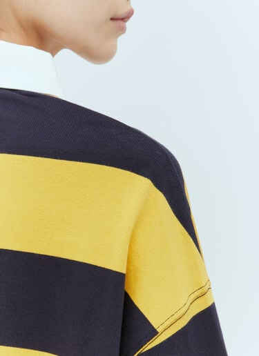 条纹徽标贴饰 Polo 衫 Moncler x Palm Angels 条纹徽标贴饰 Polo 衫 黄色 mpa0255006