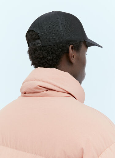 Moncler x Palm Angels 로고 패치 베이스볼 캡 블랙 mpa0355007