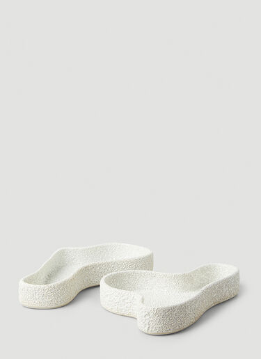 Set Of Two Lava & Bone Curved Trays Marloe Marloe Set Of Two Lava & Bone Curved Trays White mrl0348010