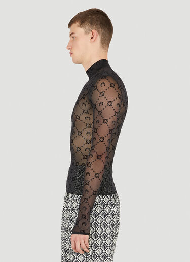 Graphic Moon Motif Long Sleeve Top Marine Serre Graphic Moon Motif Long Sleeve Top Black mrs0150012