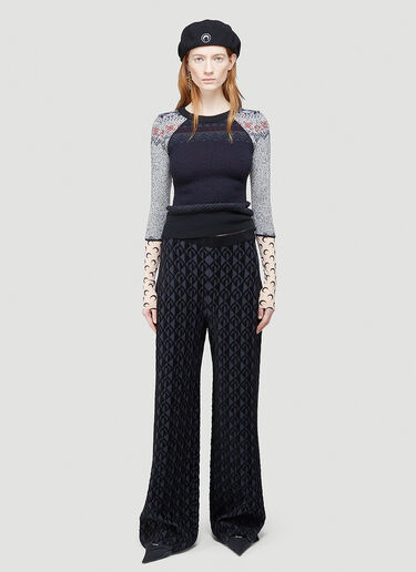 Regenerated Mélange Knit Hybrid Sweater Marine Serre Regenerated Mélange Knit Hybrid Sweater Grey mrs0246014