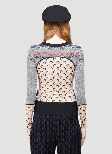 Regenerated Mélange Knit Hybrid Sweater Marine Serre Regenerated Mélange Knit Hybrid Sweater Grey mrs0246014