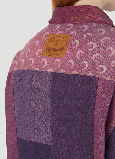 Contrast-Panel Denim Overshirt Marine Serre Contrast-Panel Denim Overshirt Pink mrs0248012