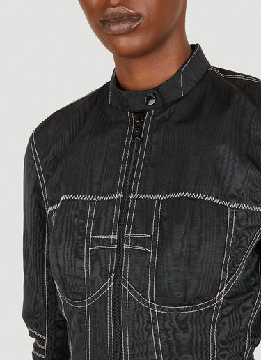 Contast Stitching Racing Jacket Marine Serre Contast Stitching Racing Jacket Black mrs0252005