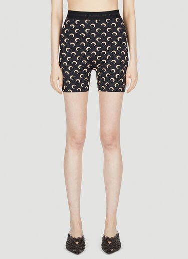 Moon Print Biker Shorts Marine Serre Moon Print Biker Shorts Black mrs0252031