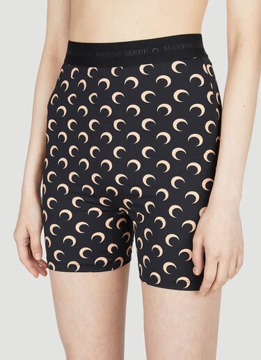 Moon Print Biker Shorts Marine Serre Moon Print Biker Shorts Black mrs0252031