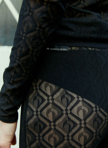 Monogram Mesh Jacquard Tights Marine Serre Monogram Mesh Jacquard Tights Black mrs0254009