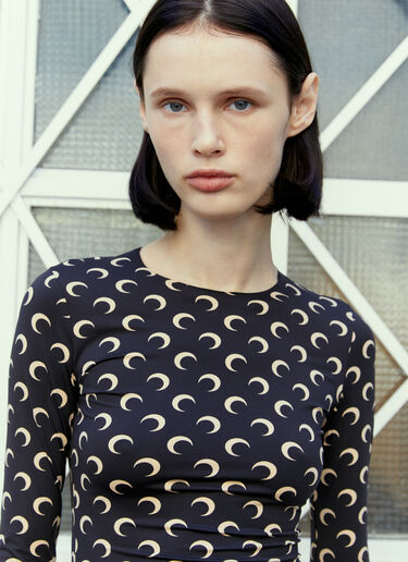 Regenerated Moon Long Sleeve Top Marine Serre Regenerated Moon Long Sleeve Top Black mrs0254014