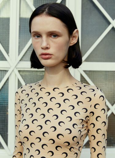Regenerated Moon Long Sleeve Top Marine Serre Regenerated Moon Long Sleeve Top Beige mrs0254015