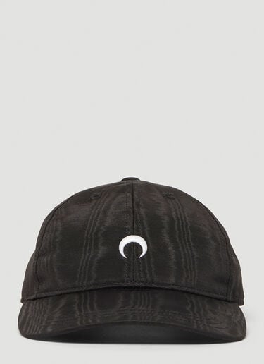 Logo Embroidery Baseball Cap Marine Serre Logo Embroidery Baseball Cap Black mrs0340008