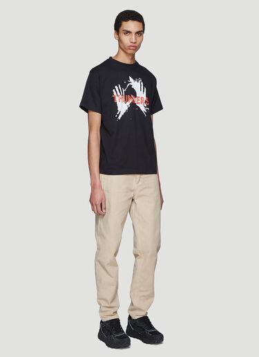Mr. Thunders BLACKFONT 로고 티셔츠 Black mrt0135008