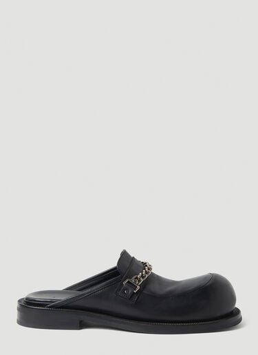 Martine Rose 벌브 토 체인 뮬 블랙 mtr0152015
