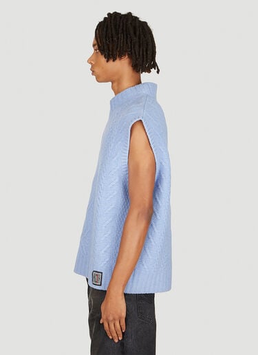 Martine Rose Boiled Cable Vest Blue mtr0154011