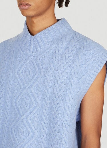 Martine Rose Boiled Cable Vest Blue mtr0154011