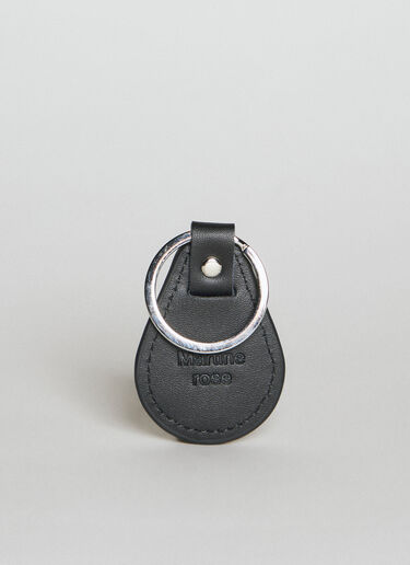 Logo Motif Keyring With Leather Trim Martine Rose Logo Motif Keyring With Leather Trim Black mtr0154018