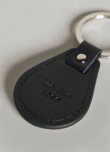 Logo Motif Keyring With Leather Trim Martine Rose Logo Motif Keyring With Leather Trim Black mtr0154018