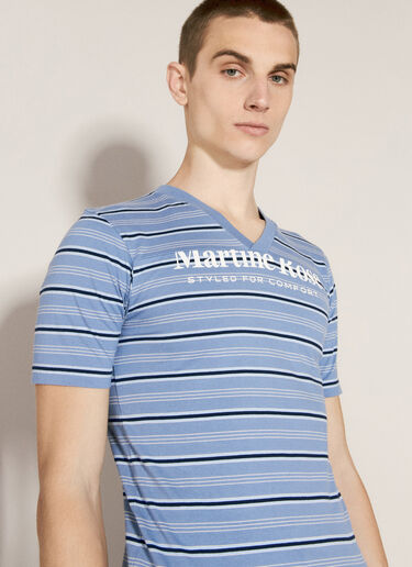 Shrunken V-Neck T-Shirt Martine Rose Shrunken V-Neck T-Shirt Blue mtr0156003