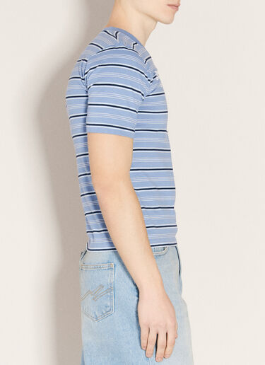 Shrunken V-Neck T-Shirt Martine Rose Shrunken V-Neck T-Shirt Blue mtr0156003
