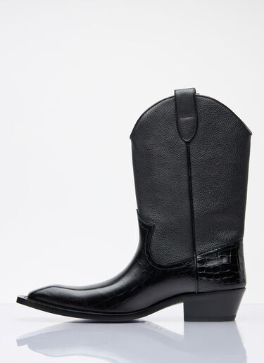 Martine Rose Cowboy Boots Black mtr0158020