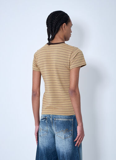 Martine Rose 로고 모티프 슈렁큰 티셔츠 브라운 mtr0159010