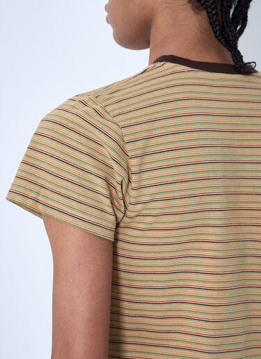 Martine Rose 로고 모티프 슈렁큰 티셔츠 브라운 mtr0159010