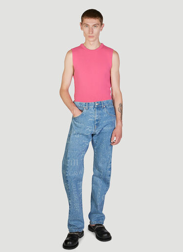 Martine Rose Shrunken Knit Vest Pink mtr0352001