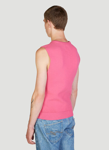 Martine Rose Shrunken Knit Vest Pink mtr0352001