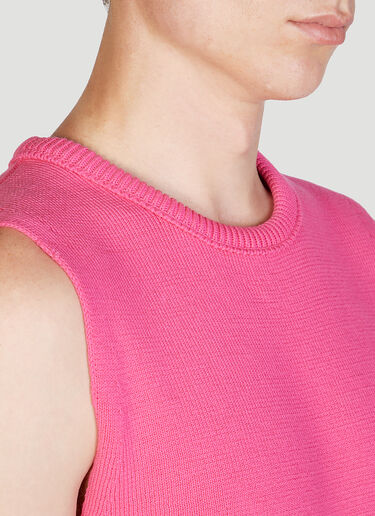 Shrunken Knit Vest Martine Rose Shrunken Knit Vest Pink mtr0352001